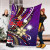 Marshall Islands Premium Blanket - Tribal Flower With Special Turtles Purple Color 6