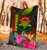 Tuvalu Polynesian Premium Blanket -  Hibiscus and Banana Leaves 4