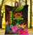 Tuvalu Polynesian Premium Blanket -  Hibiscus and Banana Leaves 5