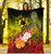 Tonga Custom Personalised Premium Blanket - Humpback Whale with Tropical Flowers (Yellow) 5