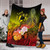 Tonga Custom Personalised Premium Blanket - Humpback Whale with Tropical Flowers (Yellow) 6