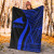 Tokelau Custom Personalised Premium Blanket - Blue Polynesian Tentacle Tribal Pattern 4