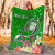 Fiji Custom Personalised Premium Blanket - Turtle Plumeria (Green) 8