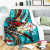 Niue Premium Blanket - Tribal Flower With Special Turtles Blue Color 3