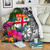 Fiji Premium Blanket - Turtle Plumeria Banana Leaf 1