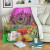 Fsm Polynesian Premium Blanket - Manta Ray Tropical Flowers 2