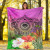 Fsm Polynesian Premium Blanket - Manta Ray Tropical Flowers 5