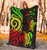 Fiji Polynesian Premium Blanket - Reggae Tentacle Turtle Crest 4
