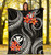 Polynesian Hawaii Premium Blanket - Black Plumeria 5