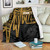 Tahiti Personalised Premium Blanket - Tahiti Seal In Heartbeat Patterns Style (Gold) 2