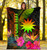 Nauru Polynesian Personalised Premium Blanket -  Hibiscus and Banana Leaves 5