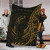 Samoa Premium Blanket - Custom Personalised Polynesian Pattern Style Gold Color  5
