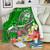 Guam Custom Personalised Premuim Blanket - Turtle Plumeria (Green) 2