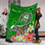 Guam Custom Personalised Premuim Blanket - Turtle Plumeria (Green) 6
