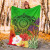 Polynesian Premium Blanket - Manta Ray Tropical Flowers (Green) 4