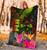 Fiji Polynesian Premium Blanket  -  Hibiscus and Banana Leaves 3