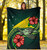 Tokelau Polynesian Premium Blanket - Green Turtle Hibiscus 5