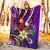 Pohnpei Premium Blanket - Tribal Flower With Special Turtles Purple Color 4