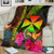 Wallis and Futuna Polynesian Premium Blanket - Hibiscus and Banana Leaves 2