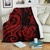 Kosrae Micronesian Premium Blanket - Red Tentacle Turtle 1