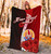 Tahiti Polynesian Custom Personalised Premium Blanket - Coat Of Arm With Hibiscus 5