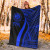 Federated States of Micronesia Premium Blanket - Blue Polynesian Tentacle Tribal Pattern 5