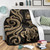 Samoa Polynesian Premium Blanket - Gold Tentacle Turtle