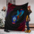 Guam Premium Blanket - KingFisher Bird With Map 6