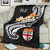 Fiji Premium Blanket- Fiji Seal  Polynesian Patterns Plumeria  (Black) 1