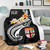 Fiji Premium Blanket- Fiji Seal  Polynesian Patterns Plumeria  (Black) 3