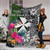 Wallis and Futuna Premium Blanket - Turtle Plumeria Banana Leaf