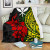 Hawaii Premium Blanket - Polynesian Patterns With Hibiscus Flowers 1