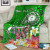 Kosrae Custom Personalised Premium Blanket - Turtle Plumeria (Green) 1