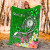 Kosrae Custom Personalised Premium Blanket - Turtle Plumeria (Green) 8