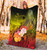 Yap Premium Blanket - Humpback Whale with Tropical Flowers (Yellow) 4