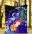 Vanuatu Custom Personalised Premium Blanket - Humpback Whale with Tropical Flowers (Blue) 5