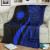 Nauru Custom Personalised Premium Blanket - Blue Polynesian Tentacle Tribal Pattern 3