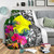 Palau Premium Blanket White - Turtle Plumeria Banana Leaf 6