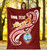 Guam Personalised Premium Blanket - Guam Seal Polynesian Patterns Plumeria (Red) 2