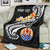 Tahiti Custom Personalised Premium Blanket - Tahiti Seal Polynesian Patterns Plumeria (Black) 1