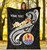 Tahiti Custom Personalised Premium Blanket - Tahiti Seal Polynesian Patterns Plumeria (Black) 2
