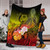 Pohnpei Custom Personalised Premium Blanket - Humpback Whale with Tropical Flowers (Yellow) 6
