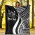Fiji Custom Personalised Premium Blanket - White Polynesian Tentacle Tribal Pattern Crest 5