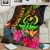 Vanuatu Polynesian Personalised Premium Blanket -  Hibiscus and Banana Leaves 2
