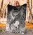 Polynesian Hawaii Premium Blanket - Kanaka Maoli Humpback Whale with Tropical Flowers (White) 4
