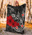 Polynesian Hawaii Premium Blanket - Humpback Whale with Hibiscus (White) 3