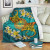 Tahiti Polynesian Blanket - Manta Ray Ocean 1