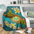 Tahiti Polynesian Blanket - Manta Ray Ocean 3