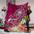Guam Premium Blanket - Turtle Plumeria (Pink) 6
