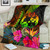 Tonga Polynesian Personalised Premium Blanket -  Hibiscus and Banana Leaves 2
